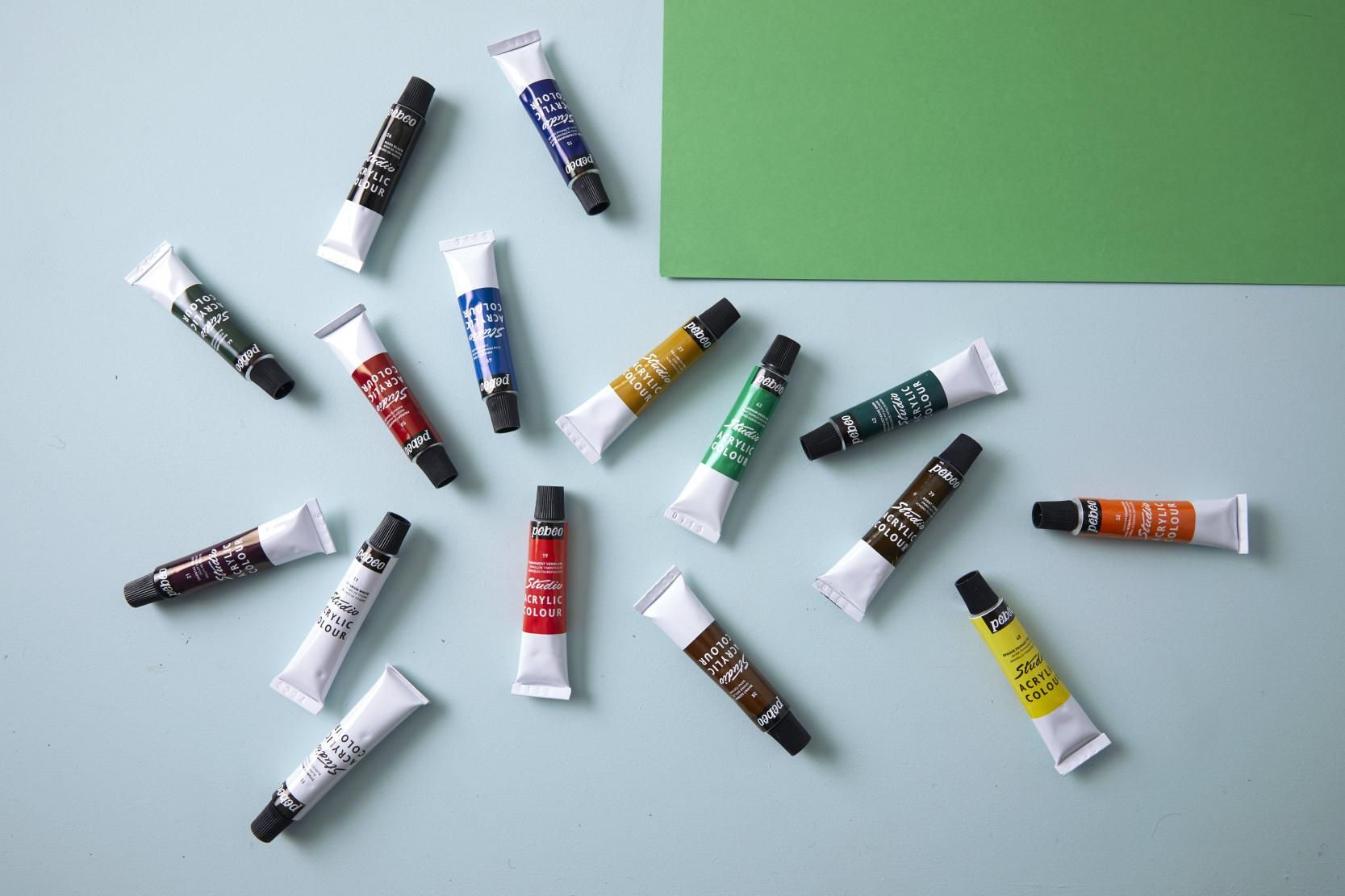 ACRYLIC HIGH VISCOSITY COLOR SET ( BRAND PEBEO ) 12 ASSORTED COLORS 12ML