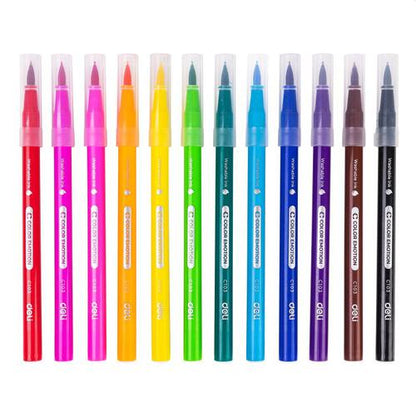 Deli Color Emotion Felt Pens (12 Colors)