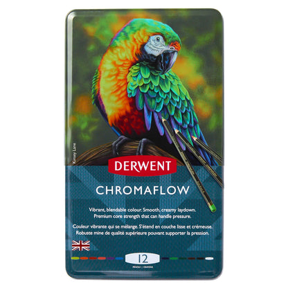 Derwent Chromaflow Colored Pencil Set (12 Tin)