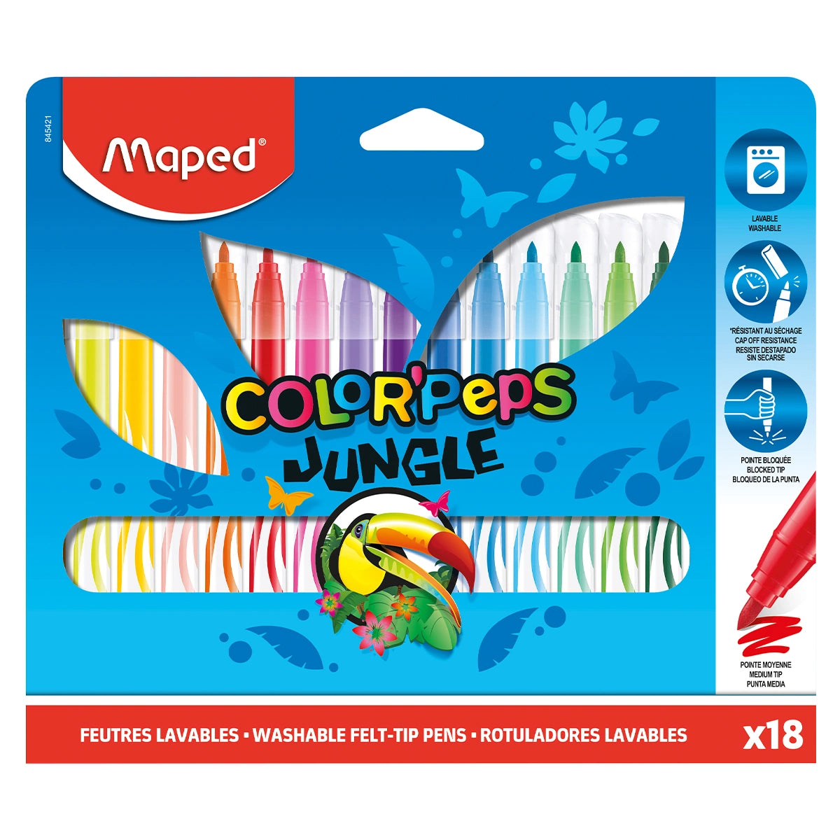 Maped Color’Peps Jungle Felt Pens (18 Colors)