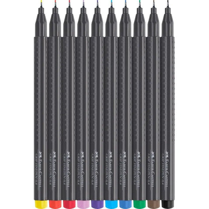 Faber-Castell Grip Finepen Fineliner - 10 Pastel Colors