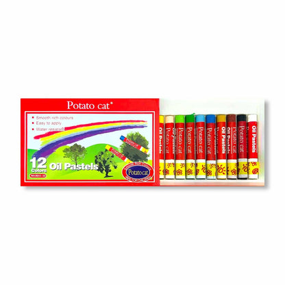 OIL PASTEL ( BRAND POTATO CAT ) 12 COLORS
