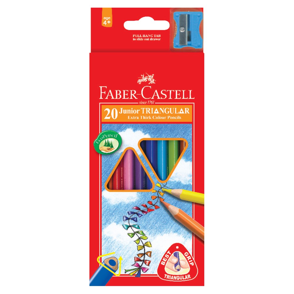 Faber-Castell Junior Triangular Pencils - 20 Colors