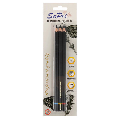 CHARCOAL PENCIL ( BRAND SAPRI ) 3PIECES