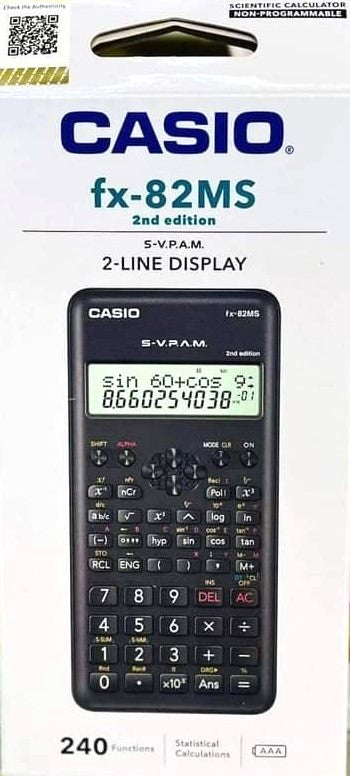 CASIO SCIENTIFIC CALCULATOR FX 82 MS (2ND EDITION)