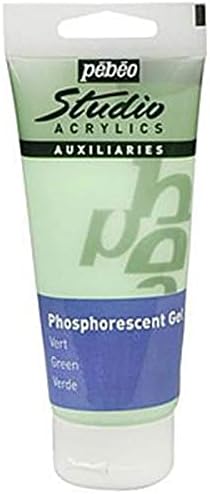 ACRYLIC PHOSPHORESCENT PAINT 100ml COLOR GREEN ( BRAND PEBEO )