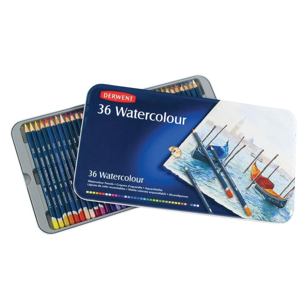 Derwent 36 Watercolour Pencils Tin