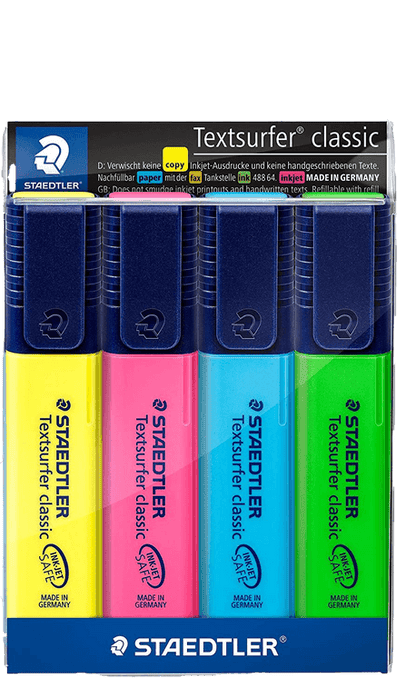 TEXTSURFER CLASSIC HIGHLIGHTER ( BRAND STAEDTLER ) 4 COLORS