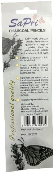 CHARCOAL PENCIL ( BRAND SAPRI ) 3PIECES