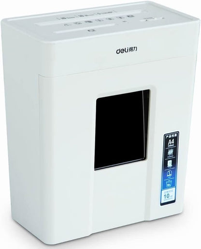 A4 PAPER SHREDDER 9927 ( BRAND DELI )  5 SHEET 10L 4X25MM COLOR WHITE
