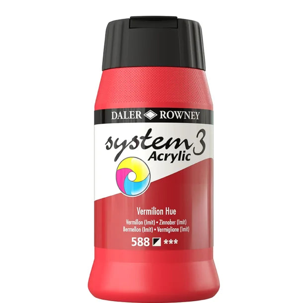 SYSTEM 3 ACRYLIC PAINT 500ML ( BRAND DALER ROWNEY )