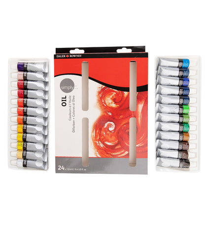 Daler-Rowney Simply Oil Colours Set – 24 x 12ml