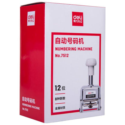 NUMBERING MACHINE NO.7512 ( BRAND DELI )  12 DIGITS