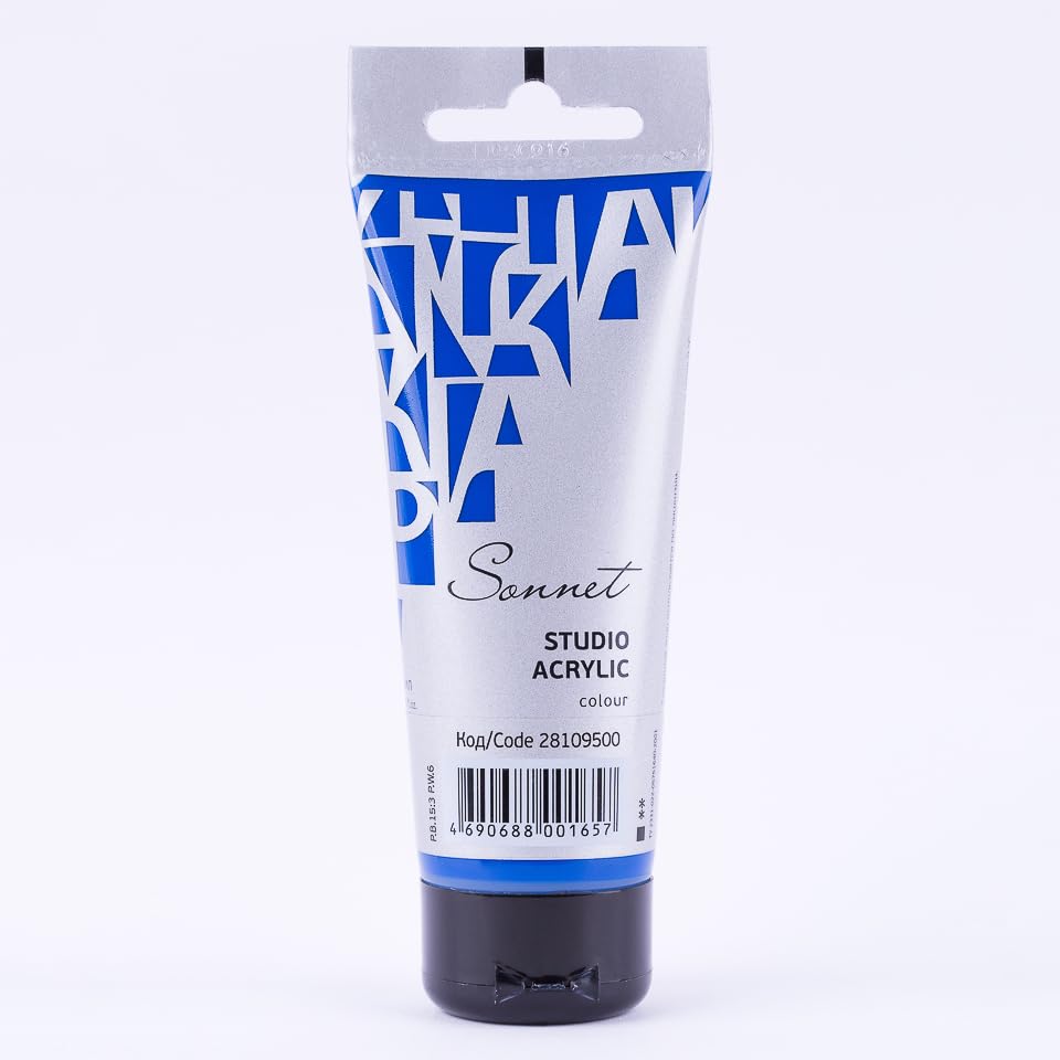STUDIO ACRYLIC COLOR 75ML IN TUBE ( BRAND SONNET )  MADE IN RUSSIA