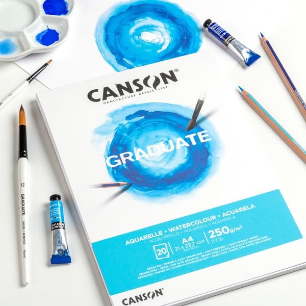 WATERCOLOR PAD  ( BRAND CANSON ) A4 SIZE 20SHEETS 250 GSM