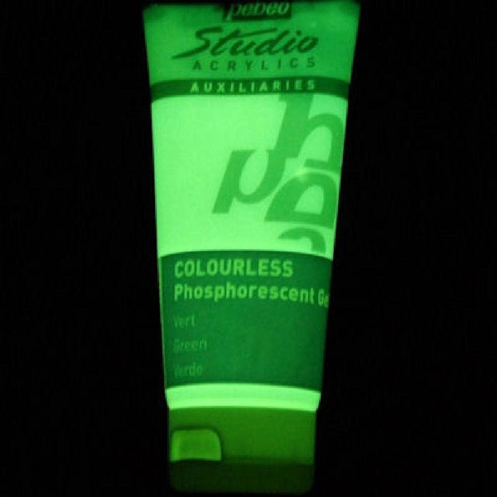 ACRYLIC PHOSPHORESCENT PAINT 100ml COLOR GREEN ( BRAND PEBEO )