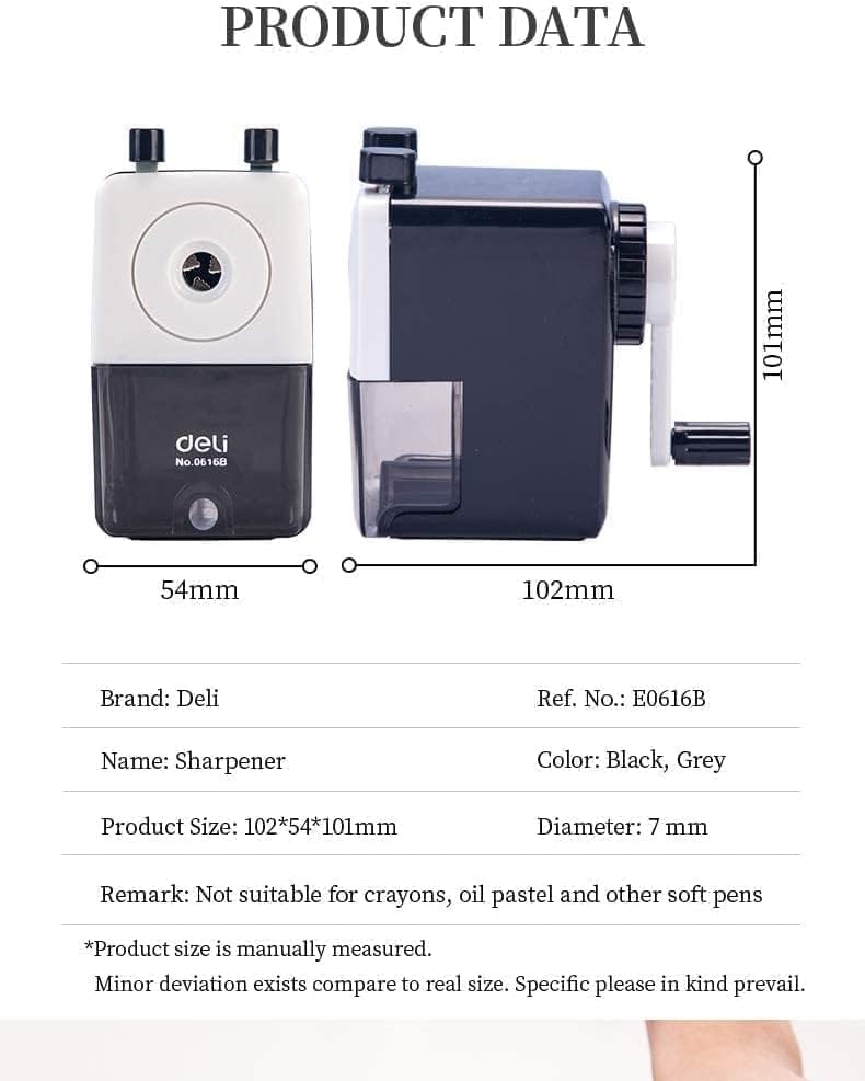 ROTARY PENCIL SHARPENER 0619B ( BRAND DELI )