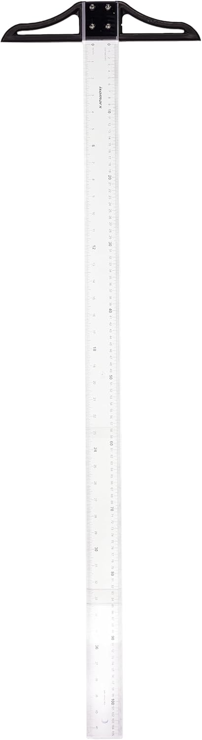 DETACHABLE T SQUARE PLASTIC ( BRAND ISOMARS ) 105CM