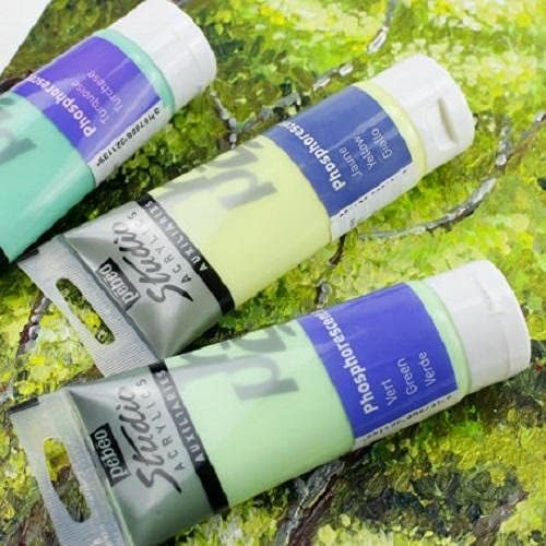 ACRYLIC PHOSPHORESCENT PAINT 100ml COLOR GREEN ( BRAND PEBEO )
