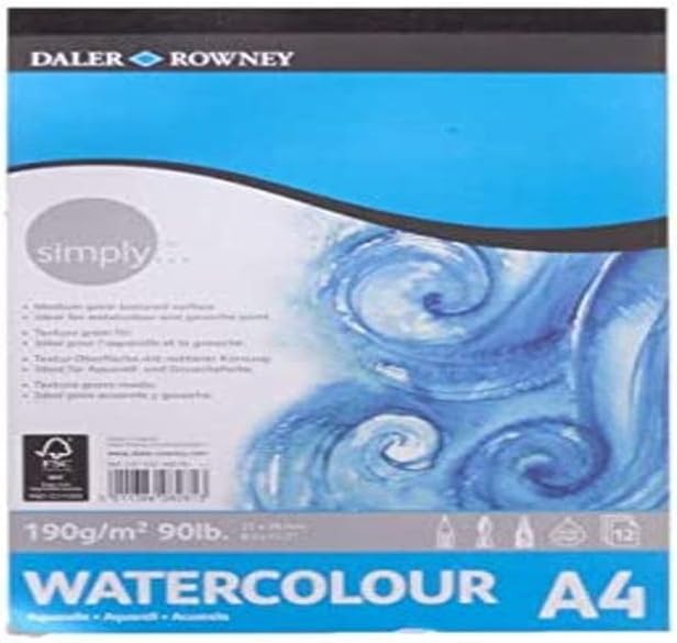 WATERCOLOR PAD ( BRAND DALER ROWNEY ) SIMPLY A4 SIZE 190GSM