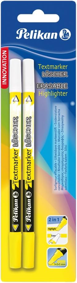 ERASABLE HIGHLIGHTER ( BRAND PELIKAN ) 2 PCS