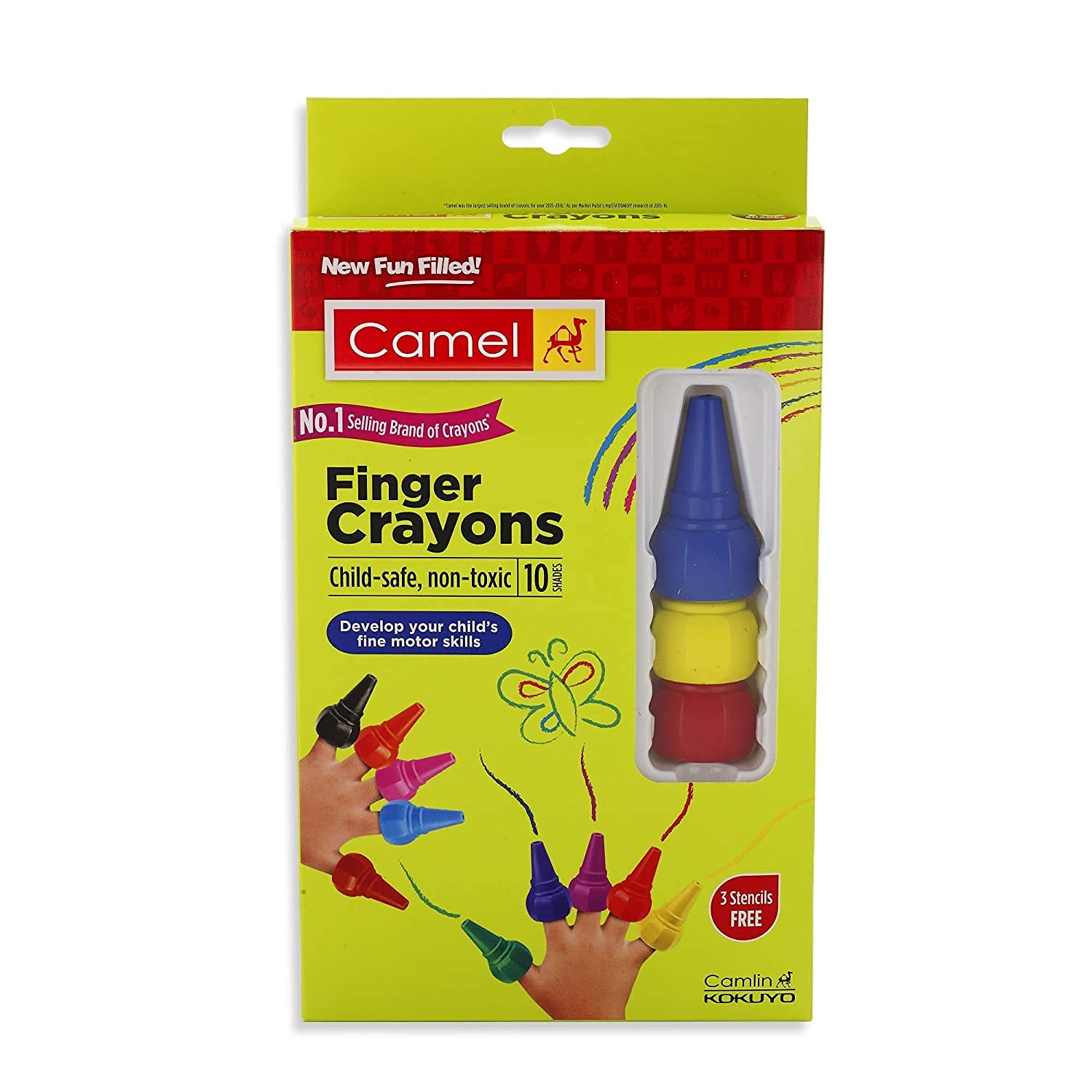 Camel Finger Crayons - 10 Shades