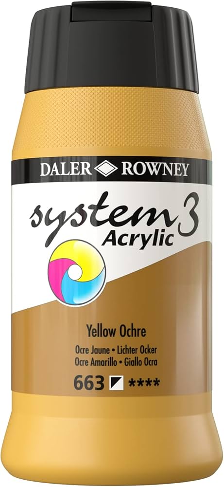 SYSTEM 3 ACRYLIC PAINT 500ML ( BRAND DALER ROWNEY )