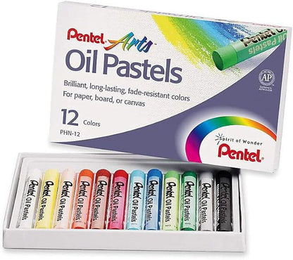 Pentel Arts Oil Pastels - 12 Colors