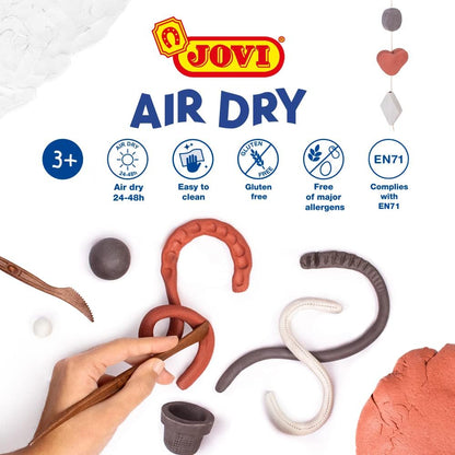 Jovi Air-Dry Modeling Clay, Brown 500g