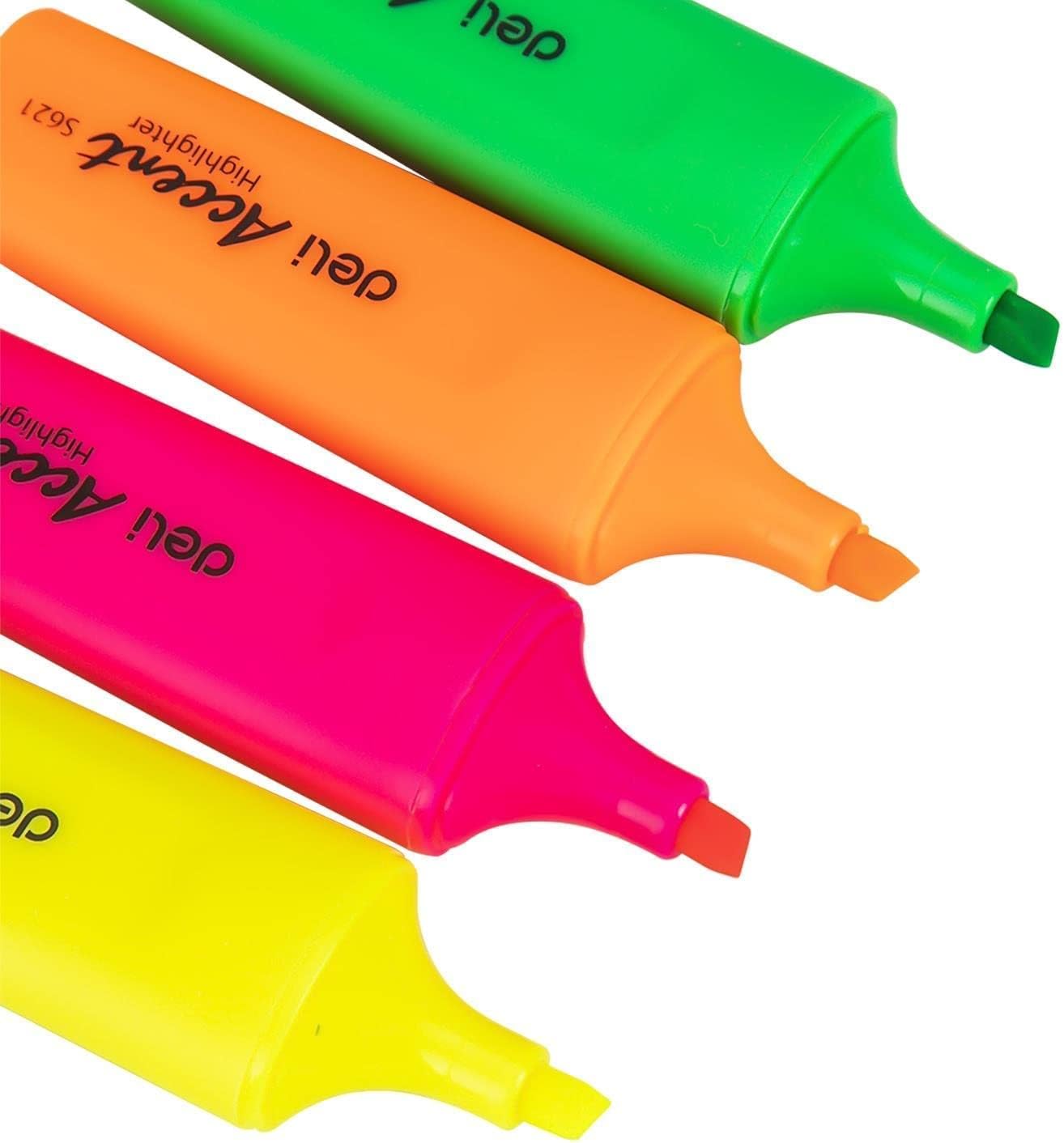 HIGHLIGHTER ( BRAND DELI ) 4 COLORS CHISEL TYPE