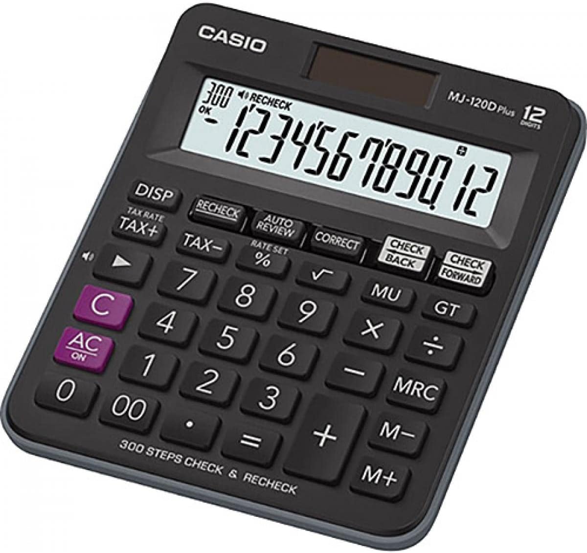 MJ-120D PLUS CALCULATOR ( BRAND CASIO ) 12 DIGIT BLACK