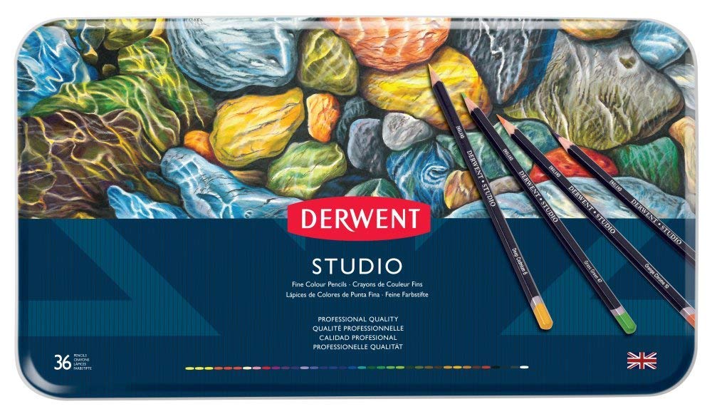 Derwent Studio Pencils Tin (36 Pieces)