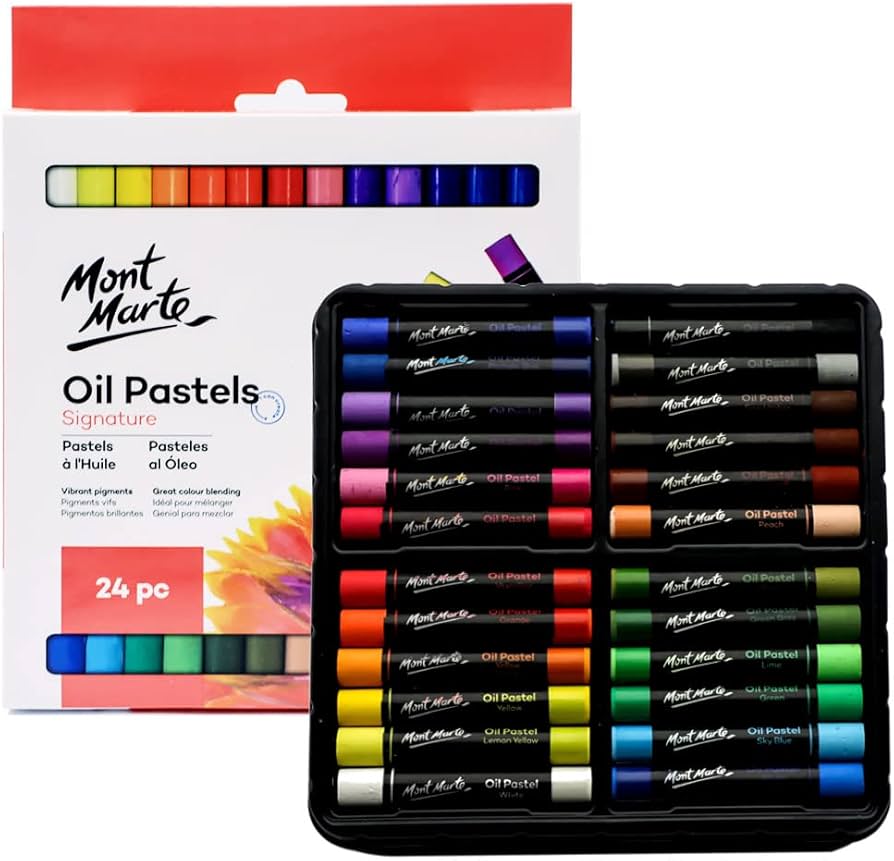 Mont Marte Oil Pastels - 24 Pieces