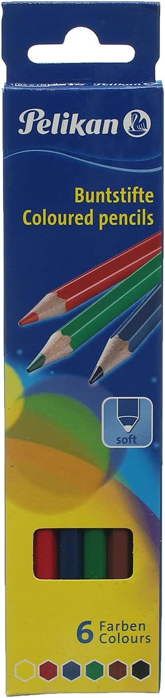 Pelikan 17.5 cm Colored Pencils, 6 Colors