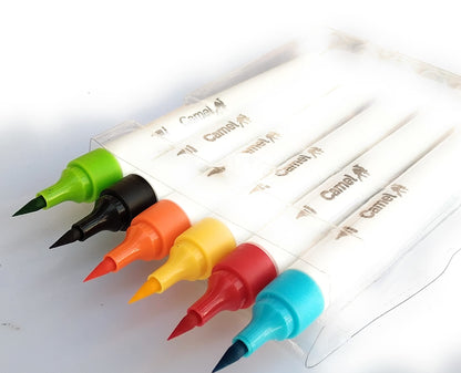 Camel Brush Pen Set (6 Colors)