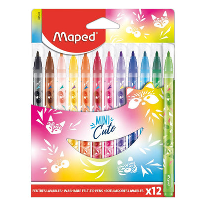 Maped Mini Cute Felt Pens (12 Colors)