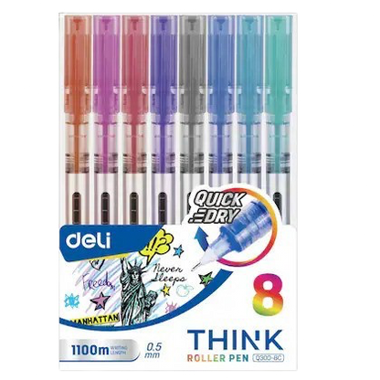 ROLLER PEN ( BRAND DELI ) 8 COLORS