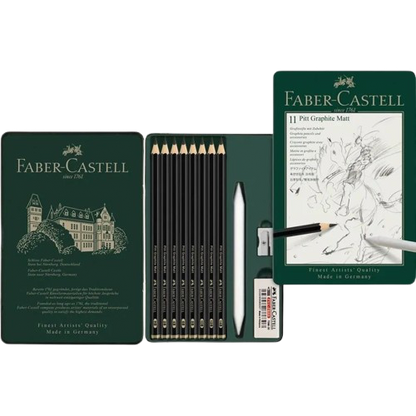 SKETCH PENCIL ( BRAND FABER CASTELL ) 11 PITT GRAPHITE MATT