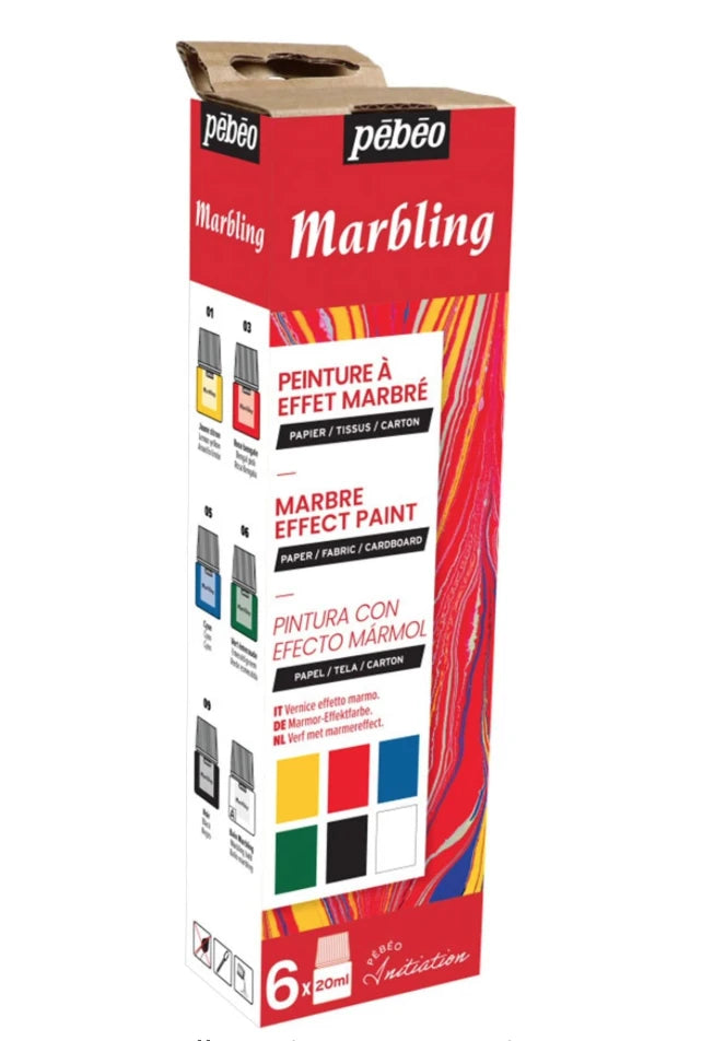 Pebeo Marbling Effect Paint Set (6 x 20ml)