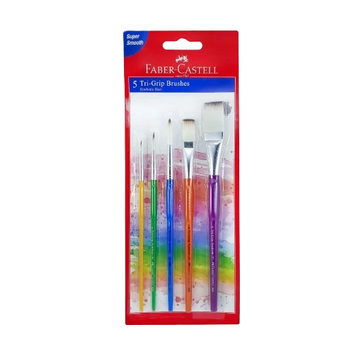 Faber-Castell 5 Tri-Grip Brushes Set