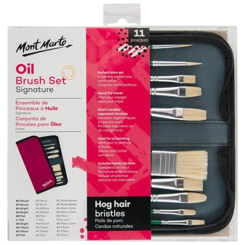 Mont Marte Oil Brush Set (11 Pieces)