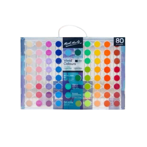 Mont Marte Vivid Colours Paint Palette (80 Pieces)