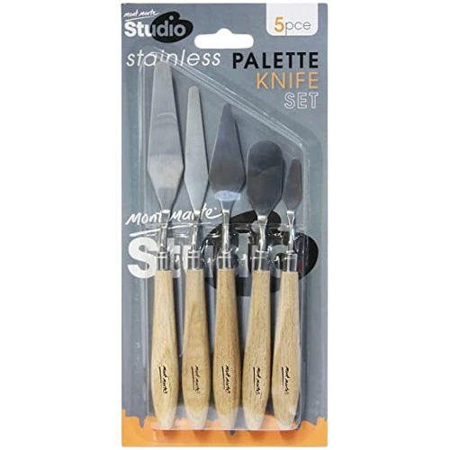 Mont Marte Studio Stainless Palette Knife Set (5-Piece)