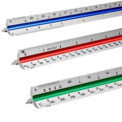 Triangular Scale Ruler Set