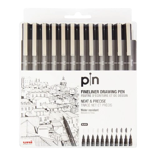 Uni Pin Fineliner Drawing Pen Set