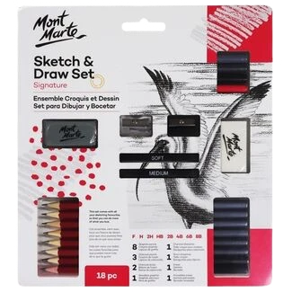 Mont Marte Sketch & Draw Set (18 Pieces)