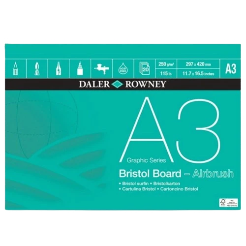 Daler-Rowney Bristol Board Airbrush Paper Pad (A3)