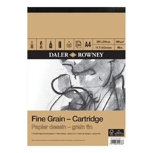 Daler-Rowney Fine Grain Cartridge Paper Pad (A4)