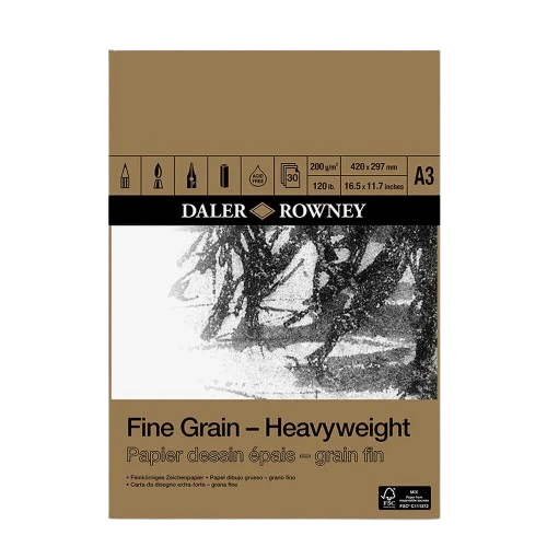 Daler Rowney Fine Grain - Heavyweight A3 200 gsm