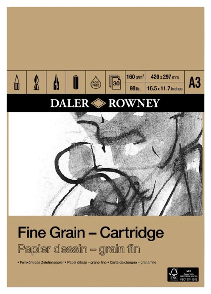 Daler Rowney Fine Grain–Cartridge A3 160 gsm